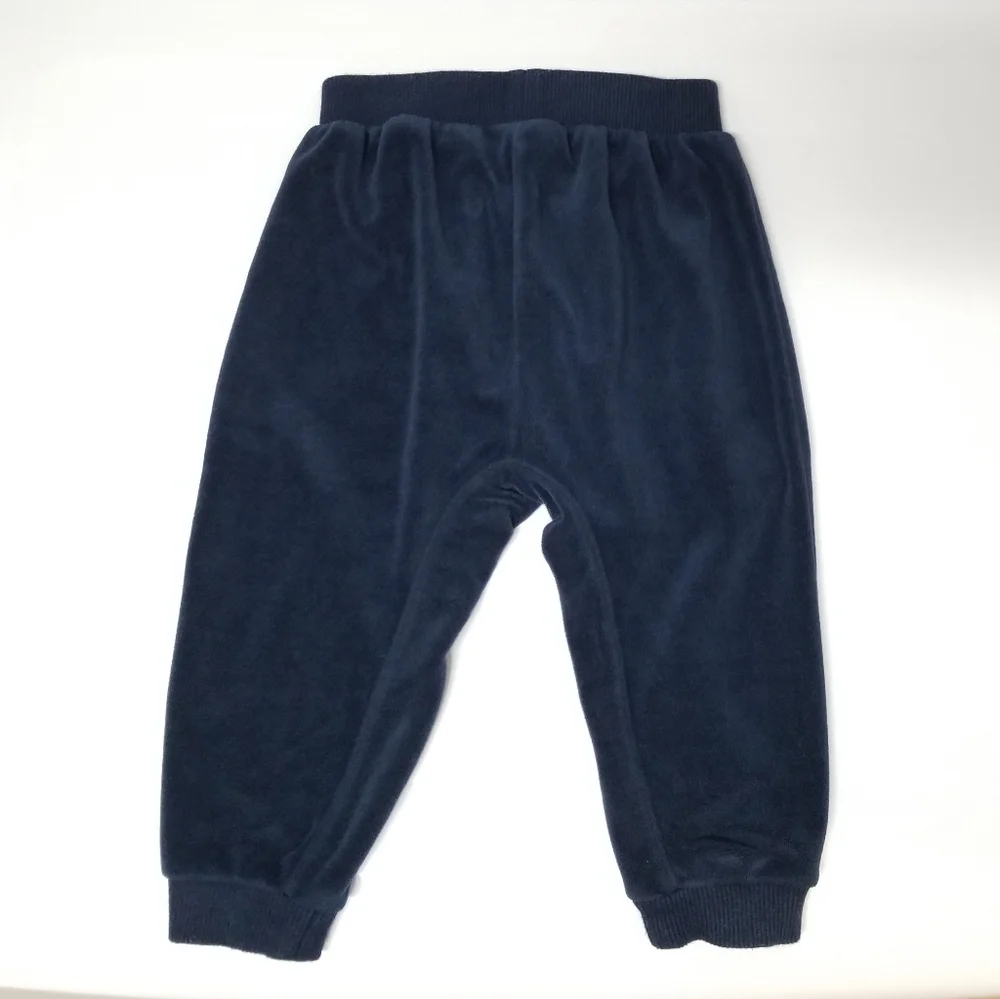 Converse Toddler Unisex Joggers Navy Blue Velour Baby 24mo